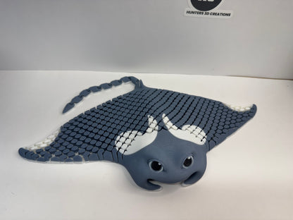 Manny, the Manta Ray - Multi-Color 3D Printed Model