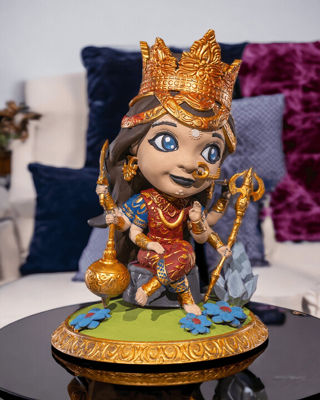 Chibi Durga- The Victorious Conqueror  'unpainted'