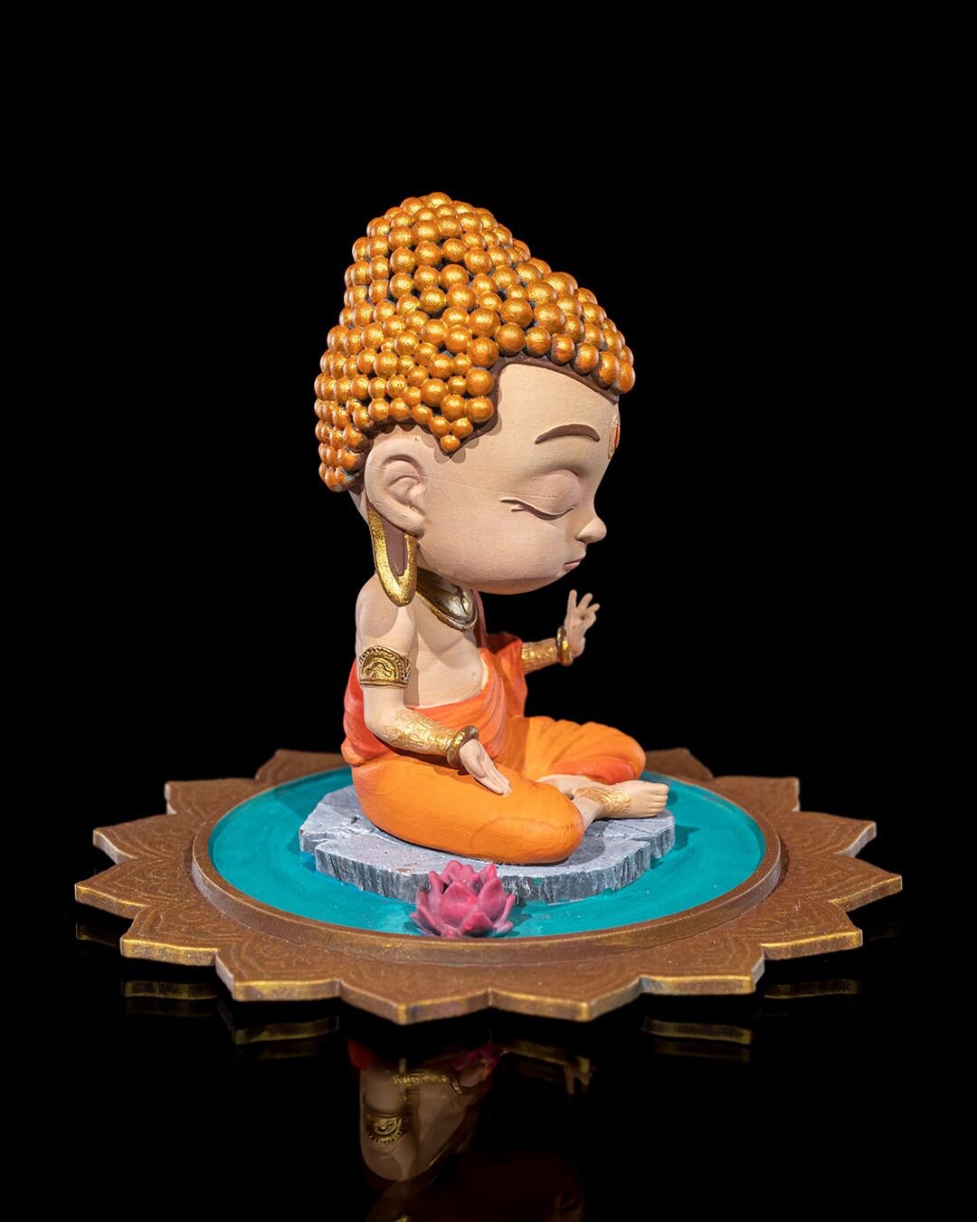Chibi Buddha - Serenity on The Lotus Pond 'unpainted'