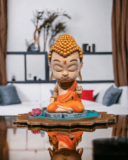Chibi Buddha - Serenity on The Lotus Pond 'unpainted'