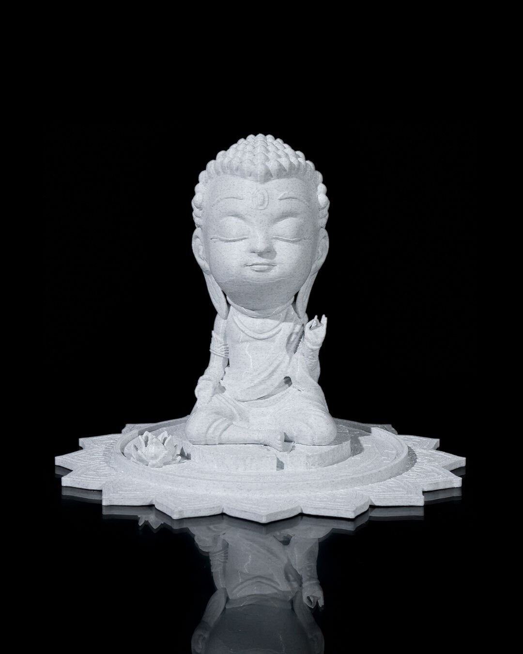 Chibi Buddha - Serenity on The Lotus Pond 'unpainted'