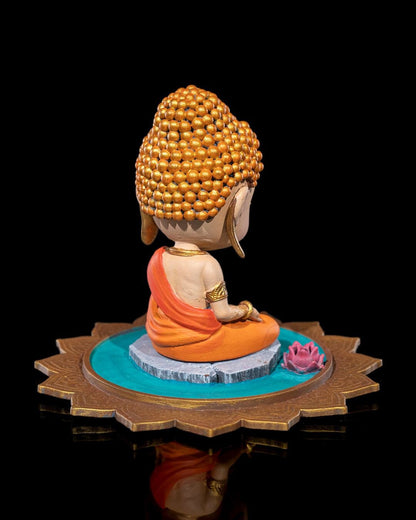 Chibi Buddha - Serenity on The Lotus Pond 'unpainted'