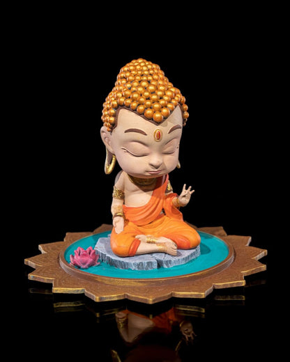 Chibi Buddha - Serenity on The Lotus Pond 'unpainted'