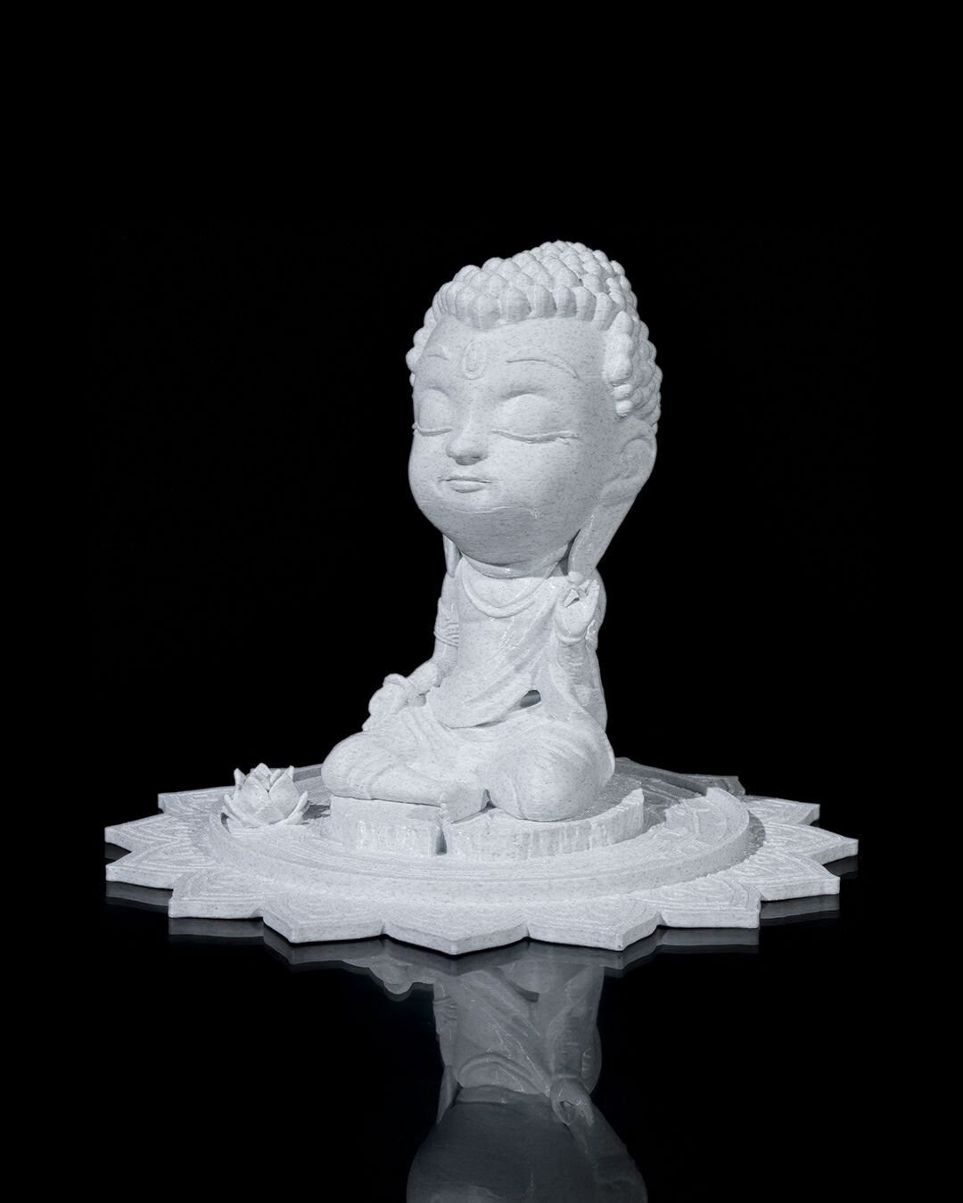Chibi Buddha - Serenity on The Lotus Pond 'unpainted'