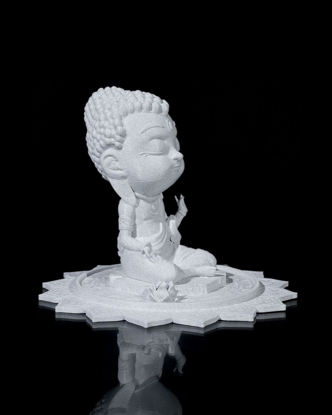 Chibi Buddha - Serenity on The Lotus Pond 'unpainted'