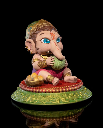 Chibi Ganesh Baby - Lover of Ladoos  'unpainted'
