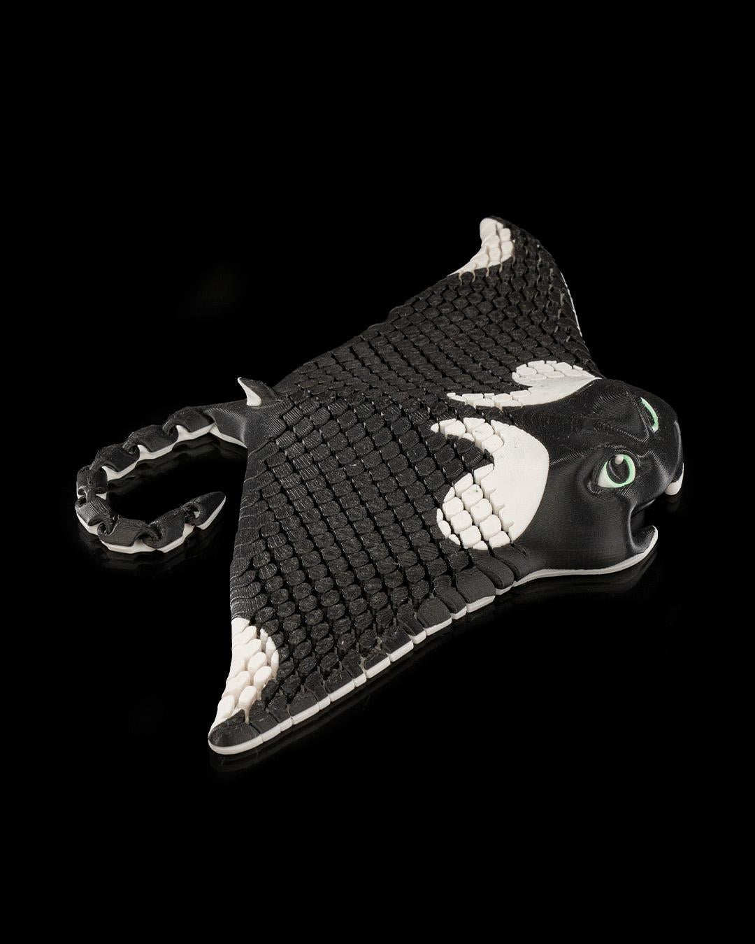 Manny, the Manta Ray - Multi-Color 3D Printed Model