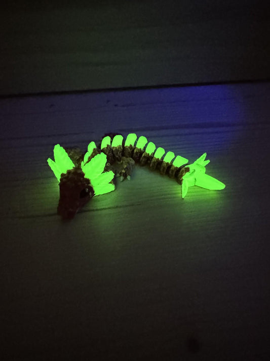 Rose gold Glow-in-the-Dark Axolotl Dragon