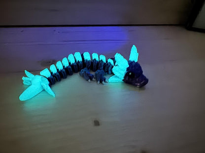 neon city Glow-in-the-Dark Axolotl Dragon