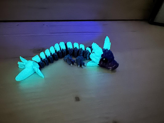 neon city Glow-in-the-Dark Axolotl Dragon